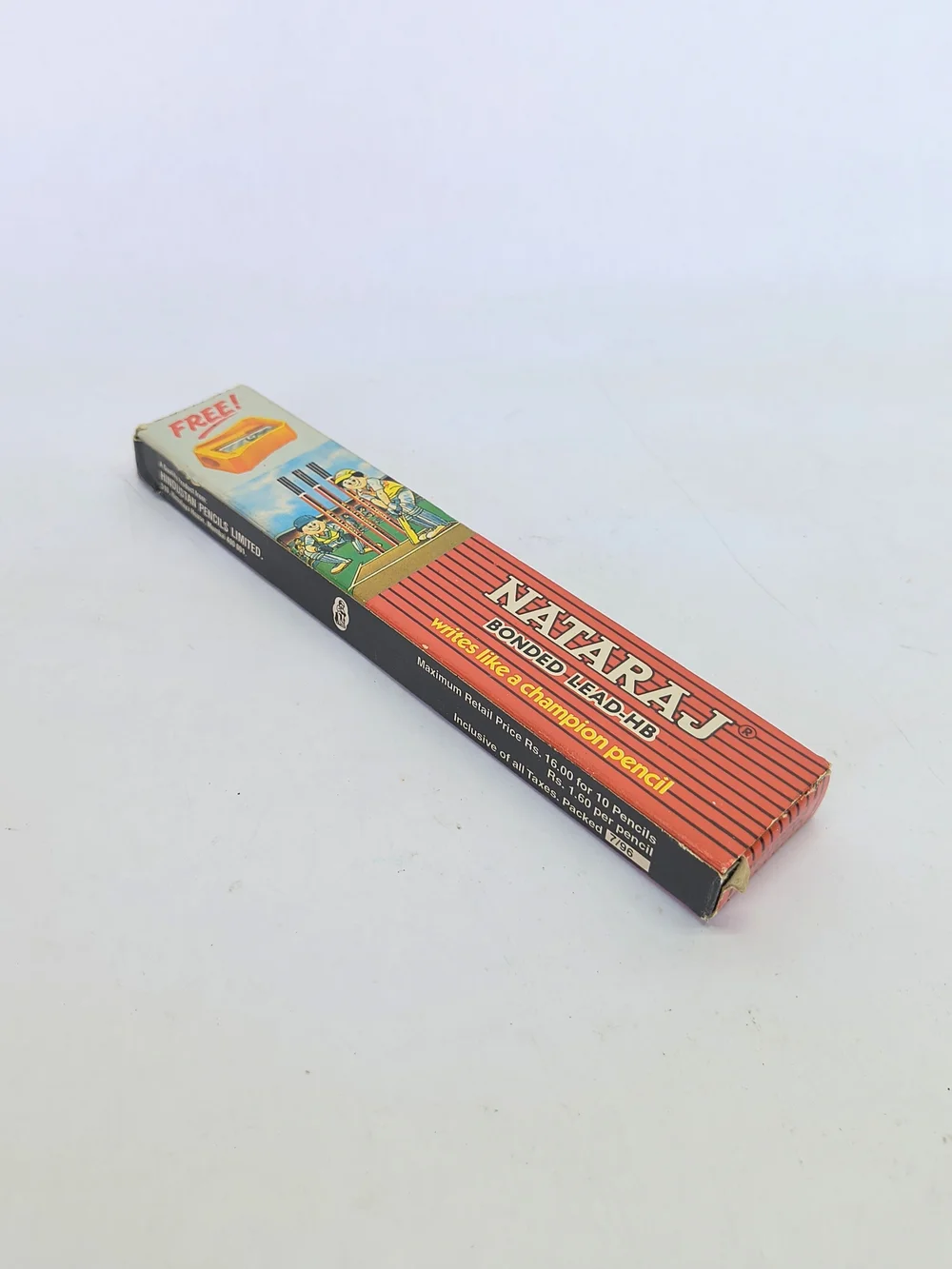 VINTAGE Nataraj Bonded Lead HB Pencil Box Pack Of 10 W/ Sharpener New